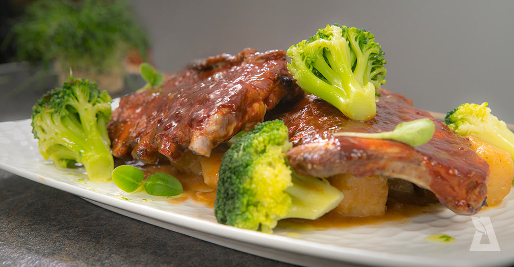 Costilla de cerdo con salsa agridulce