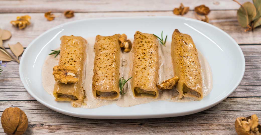 Salsa de setas y nueces para canelones 