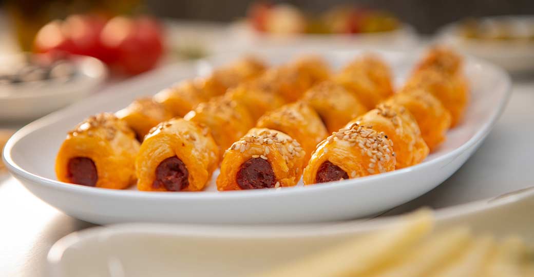 Pastitas rellenas de chistorra