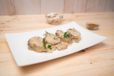 Filet de porc amb salsa de xampinyons