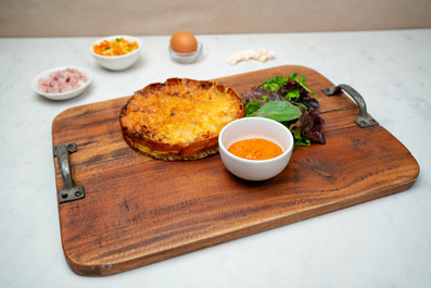 Miniquiches de verdures, xampinyons i bacó